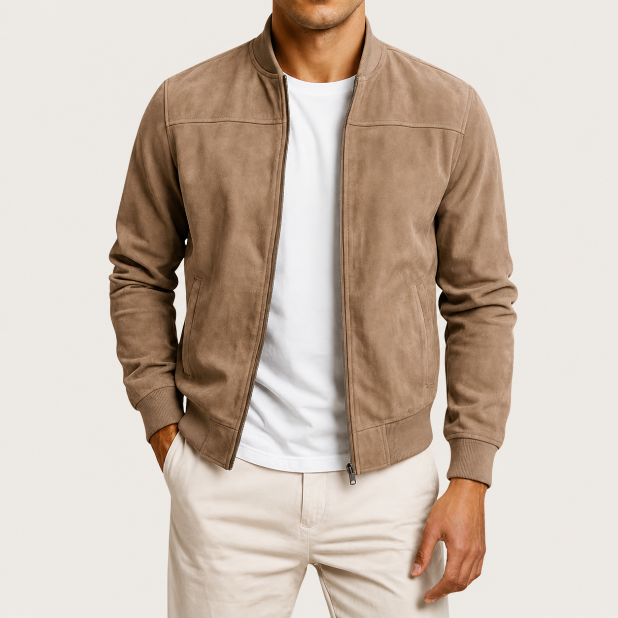Kaltberg™ – Suede tipo striukė | Prabangus vyriškas suknelės stilius