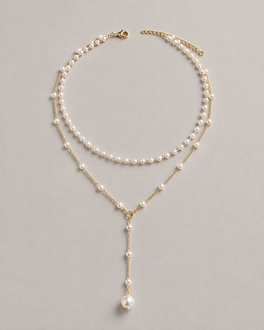PERLA DI LUNA™ | Collana Doppia con Perle