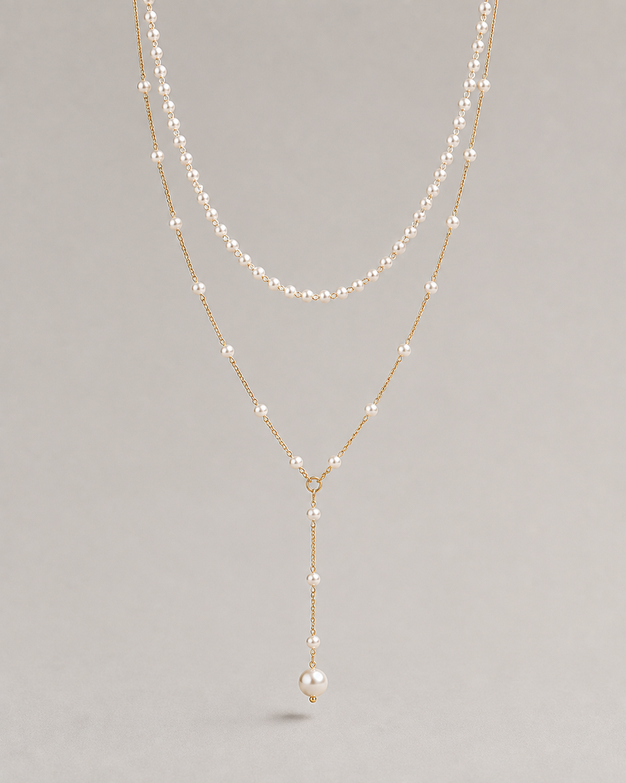 PERLA DI LUNA™ | Collana Doppia con Perle