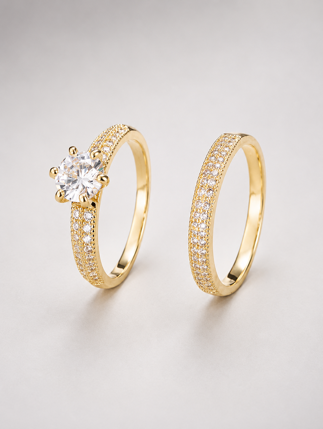 DUETTO™ | Set Anelli Solitario ed Eternity