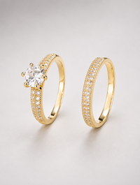 DUETTO™ | Set Anelli Solitario ed Eternity