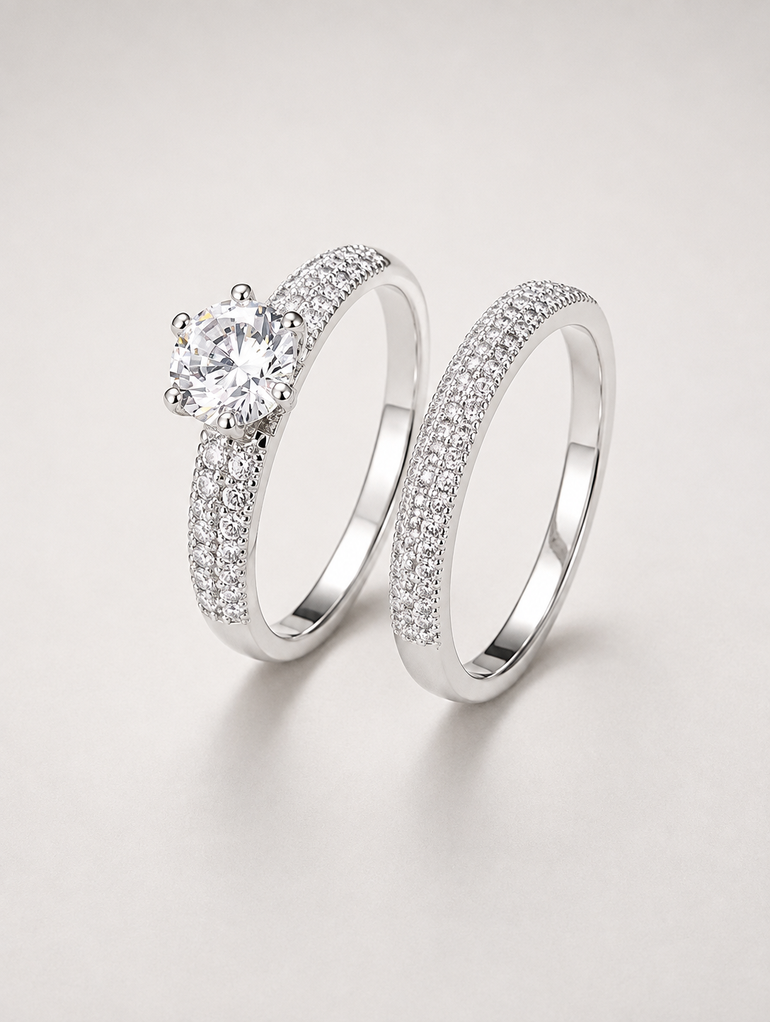 DUETTO™ | Set Anelli Solitario ed Eternity