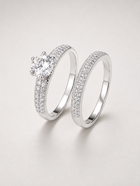 DUETTO™ | Set Anelli Solitario ed Eternity