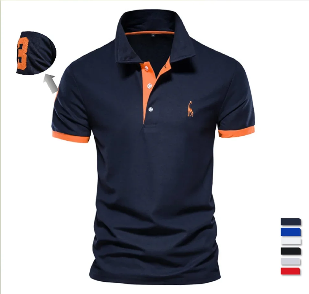 GIRAFFE™ – Vyriškas polo marškinėlis su siuvinėjimu