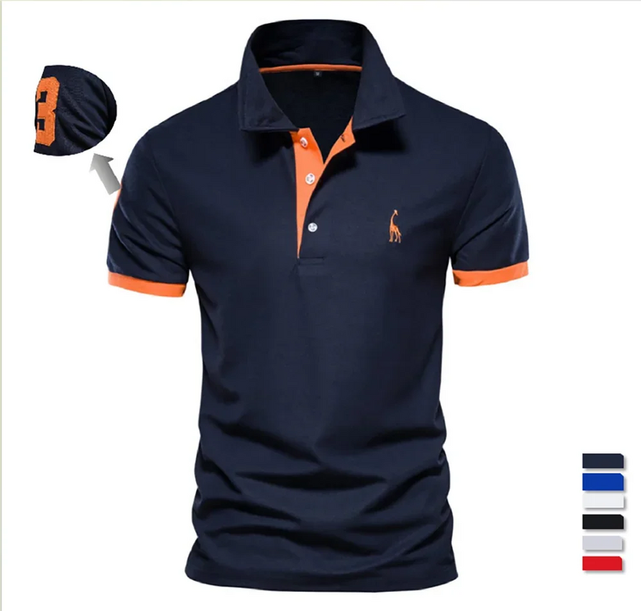 GIRAFFE™ – Vyriškas polo marškinėlis su siuvinėjimu